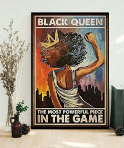 African American black queen the most powerful piece in the game poster 1