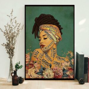 African girl lose your mind find your soul canvas 1