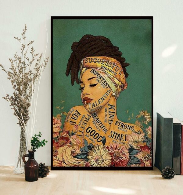 African girl lose your mind find your soul canvas