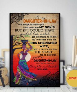 African mom to my daughter in law poster canvas 1