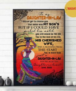 African mom to my daughter in law poster canvas 2