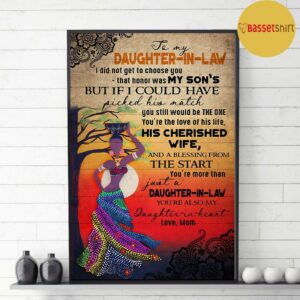 African mom to my daughter in law poster canvas 2