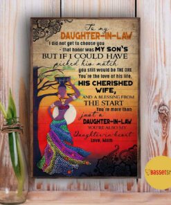 African mom to my daughter in law poster canvas 4