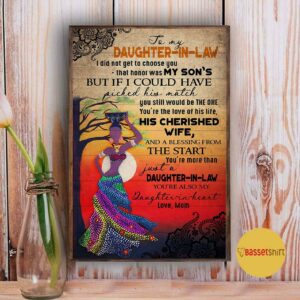 African mom to my daughter in law poster canvas 4