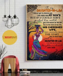 African mom to my daughter in law poster canvas 5