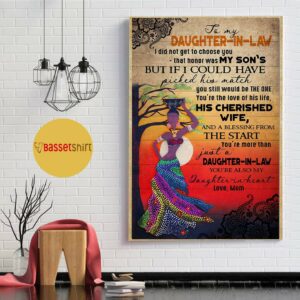 African mom to my daughter in law poster canvas 5