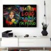 Afro Girl Say It Loud I’m Black And I’m Proud poster