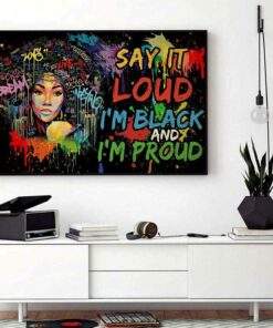 Afro Girl Say It Loud Im Black And Im Proud poster 1