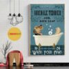 Airedale Terrier bath soap wash your paws poster canvas
