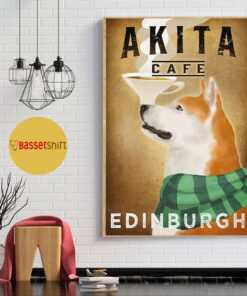 Akita Cafe Edinburgh vertical poster canvas 1
