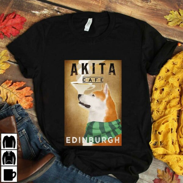 Akita Cafe Edinburgh vertical poster canvas