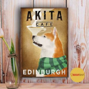 Akita Cafe Edinburgh vertical poster canvas 3