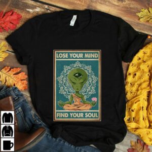 Alien yoga lose your mind and find your soul poster canvas 2