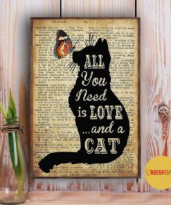 All you need is love and a cat poster canvas 2 All you need is love and a cat poster canvas 3
