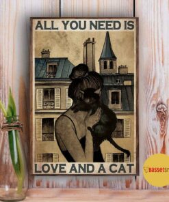 All you need is love and a cat vintage canvas 2 All you need is love and a cat vintage canvas 3