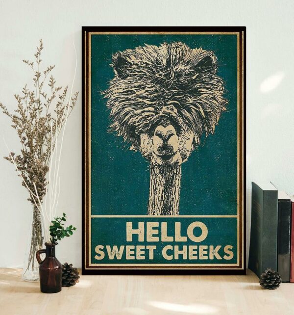 Alpaca hello sweet cheek poster