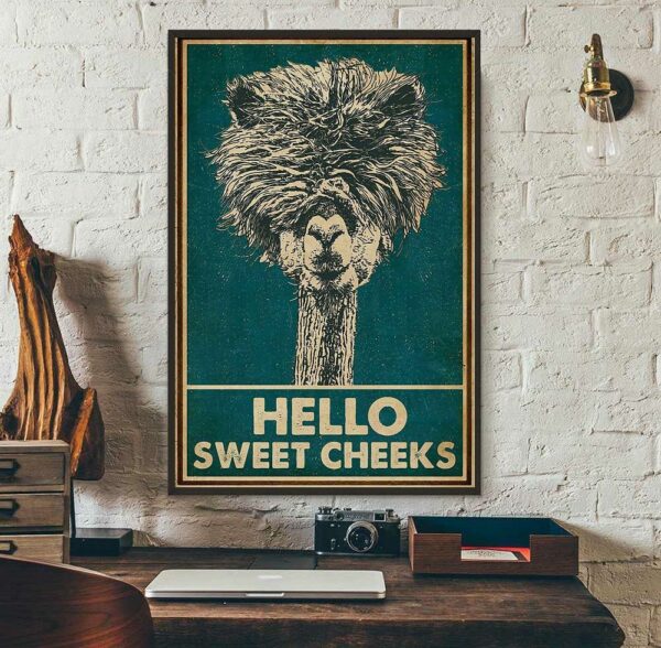 Alpaca hello sweet cheek poster