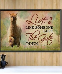 Alpaca live like someone left the gate open canvas 1 Alpaca live like someone left the gate open canvas 2