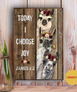 Alpaca today I choose joy poster canvas 2 Alpaca today I choose joy poster canvas 3