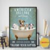 American Bulldog bath soap wash your paws canvas