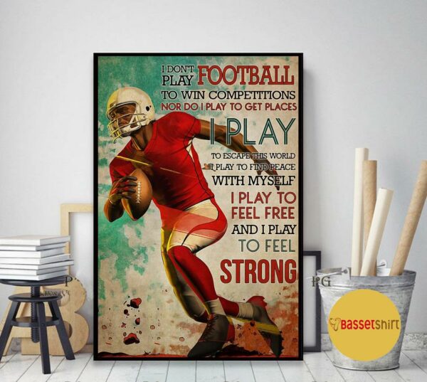 American Football I play poster canvas