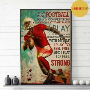 American Football I play poster canvas 3