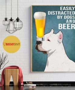 American Pit Bull Terrier easily to distracted by dogs and beer poster 1