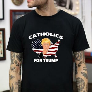 American flag Catholics for Trump