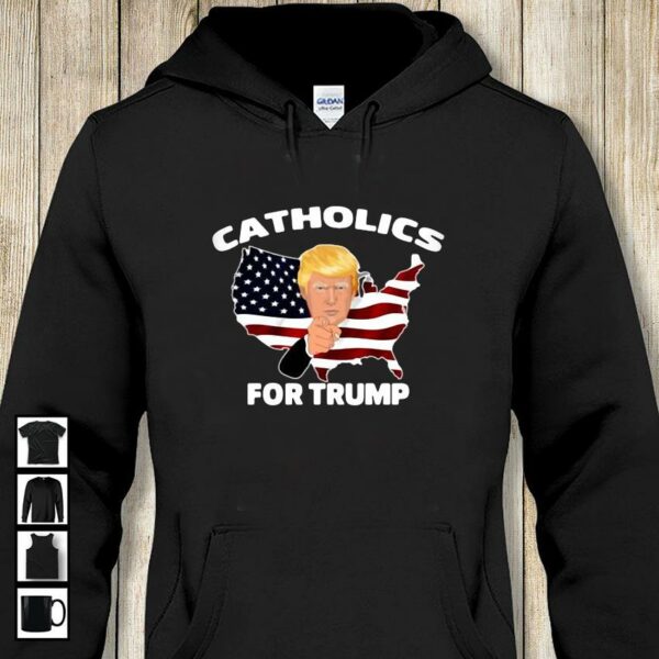 American flag Catholics for Trump