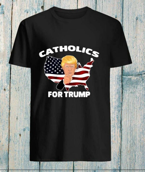 American flag Catholics for Trump