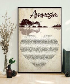 Amnesia lyrics vertical poster 1