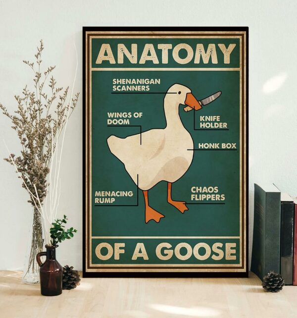 Anatomy of a goose vintage poster