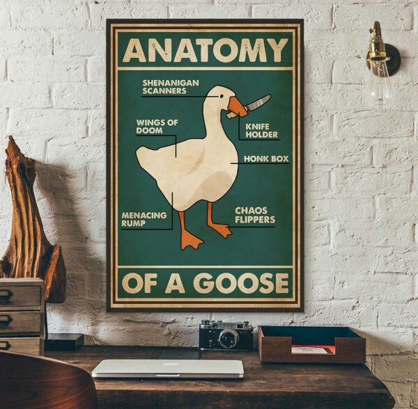 Anatomy of a goose vintage poster