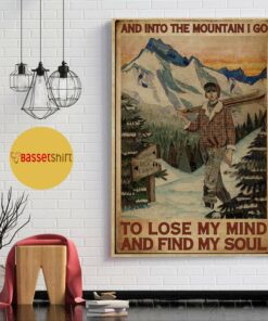 And into the mountain skiing vertical poster 1