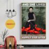 And she lived happily ever flamingo vintage poster