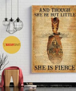And though she be but little cat tiger poster 1