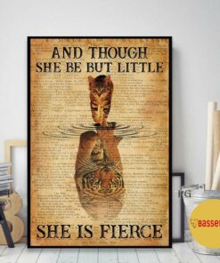 And though she be but little cat tiger poster 2