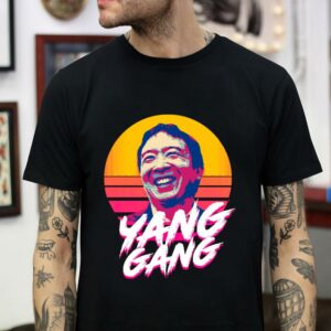 Andrew Yang for president sunset vaporwave t-shirt