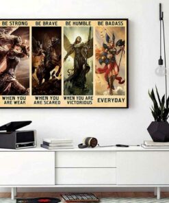 Angel Warrior Valkyrie be strong when you are weak poster canvas 1