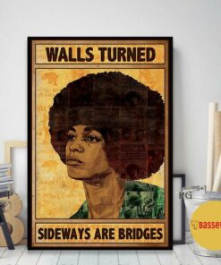 Angela Davis print canvas walls turned sideways are bridges 2