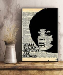 Angela Davis walls turned sideways are bridges poster 2