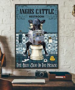 Angus cattle restroom the best seat in the house canvas 2 Angus cattle restroom the best seat in the house canvas 3
