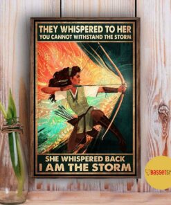 Archery girl she whispered back I am the storm vintage canvas 3