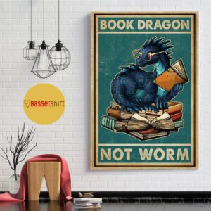 Art Book Dragon not worm wall canvas 4