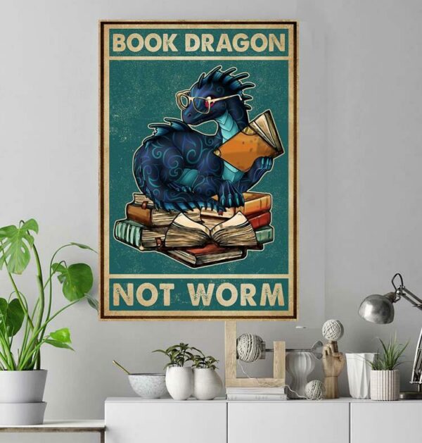 Art Book Dragon not worm wall canvas