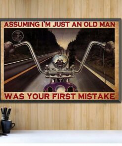 Assuming I'm just an old biker was your first mistake horizontal canvas 1 Assuming Im just an old biker was your first mistake horizontal canvas 2