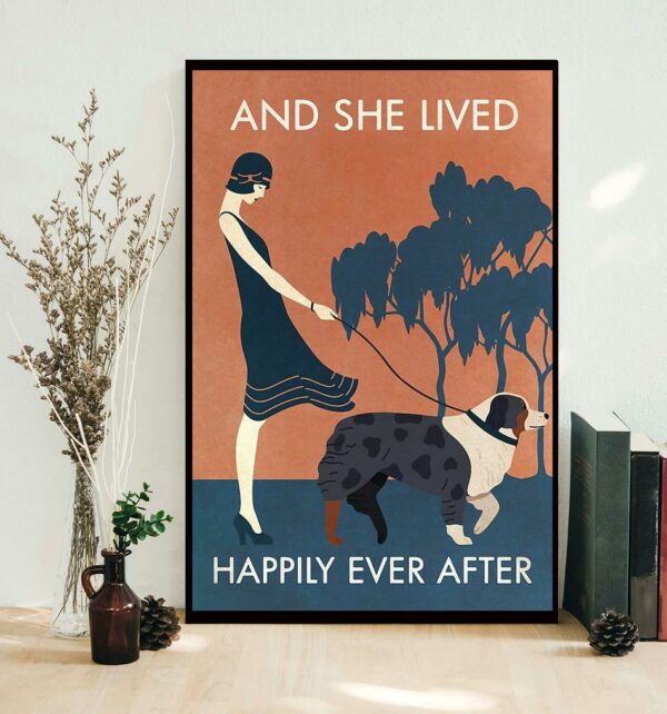 Australian Shepherd and she lived happily ever after poster