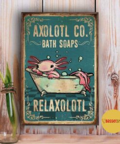 Axolotl Co Bath Soaps Relaxolotl wall art decor 3