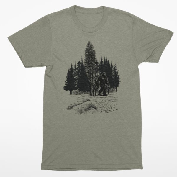 Bigfoot In Forest – Short-Sleeve Unisex T-Shirt