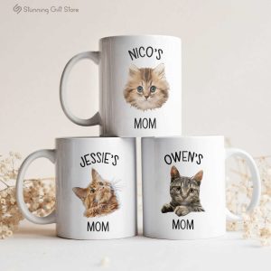 Cat Face Mug Cat Photo Mug Custom Pet Mug Personalized Cat Mug Cat Mom Mug Cat Dad Mug 5